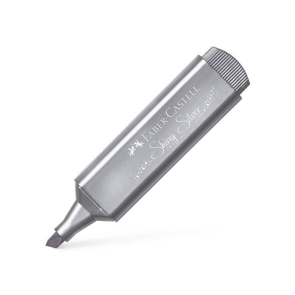 Resaltador Metálico Glamoroso Plata Brillante Faber Castell