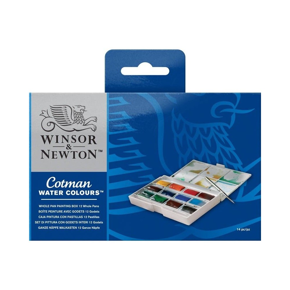Estuche Cotman W&N 12 pastillas enteras