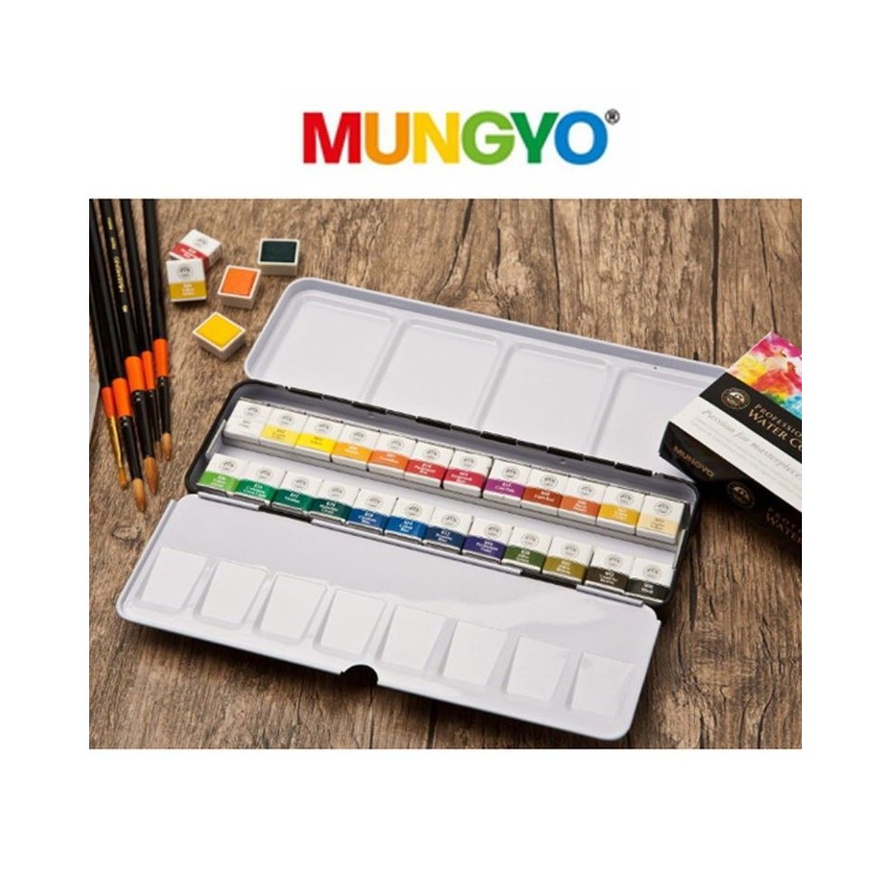 Acuarelas Mungyo pastillas 24 unidades