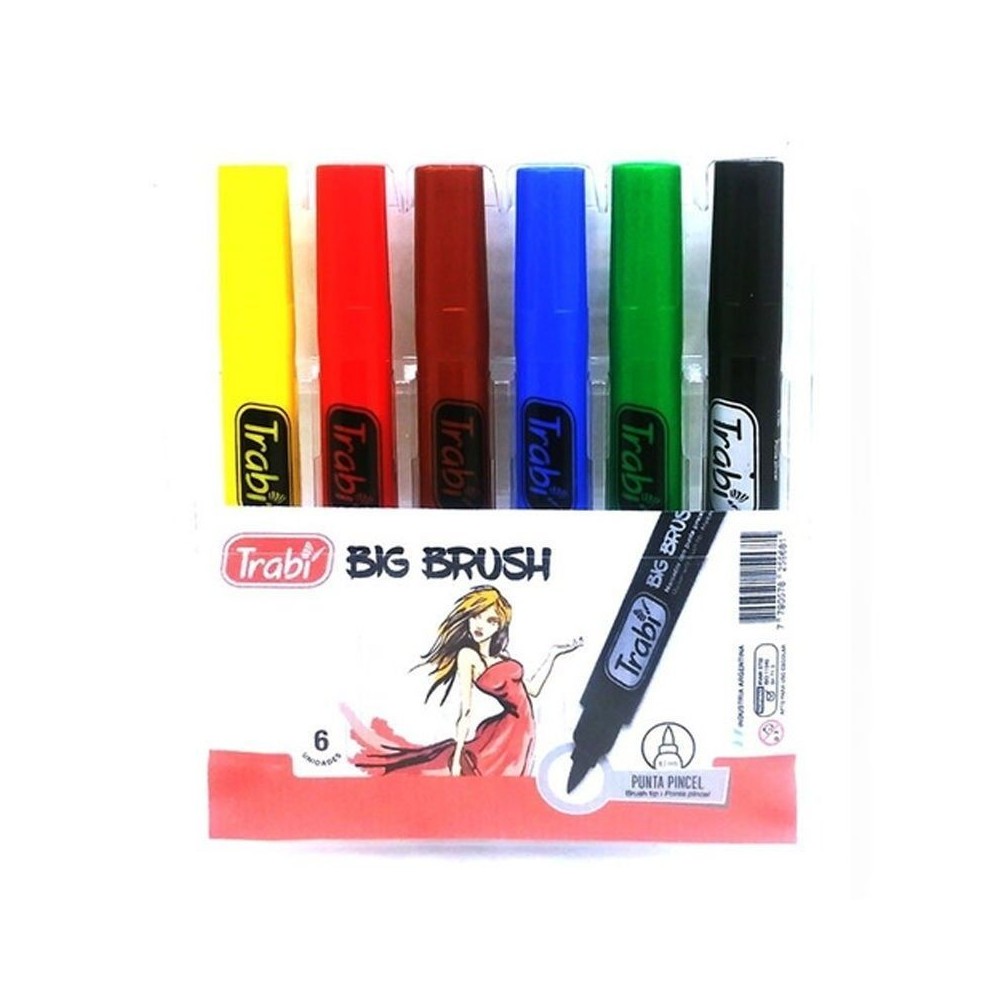 Marcador Big Brush Classic Trabi 6 unidades