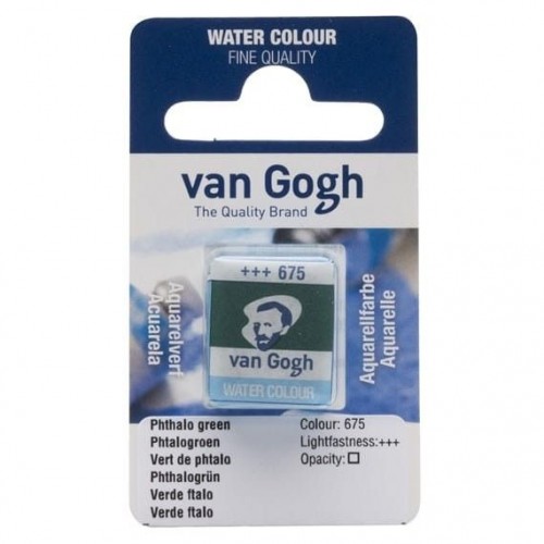 Acuarela en pastilla Van Gogh Verde ftalo