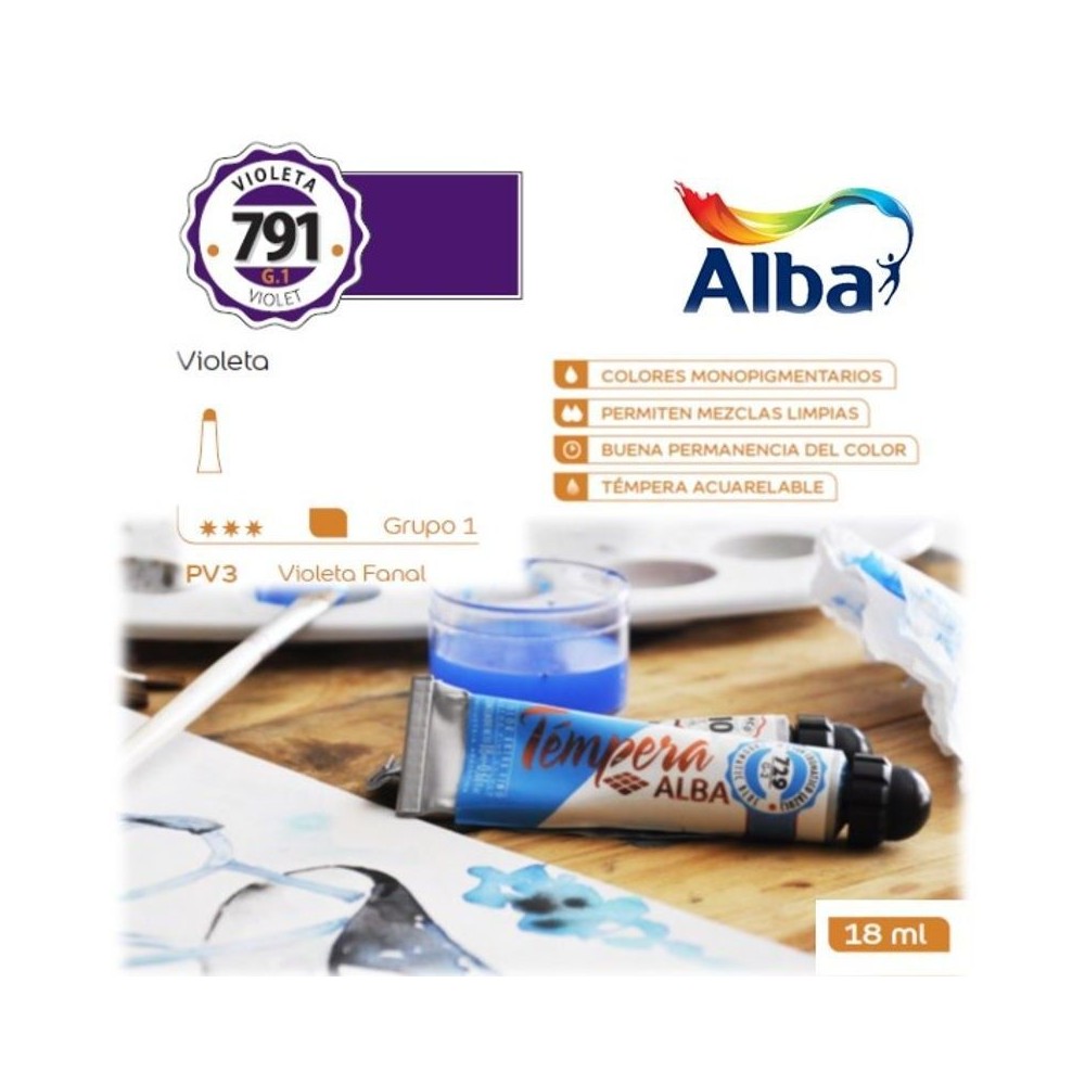 Témpera Profesional Alba Violeta 18ml G1