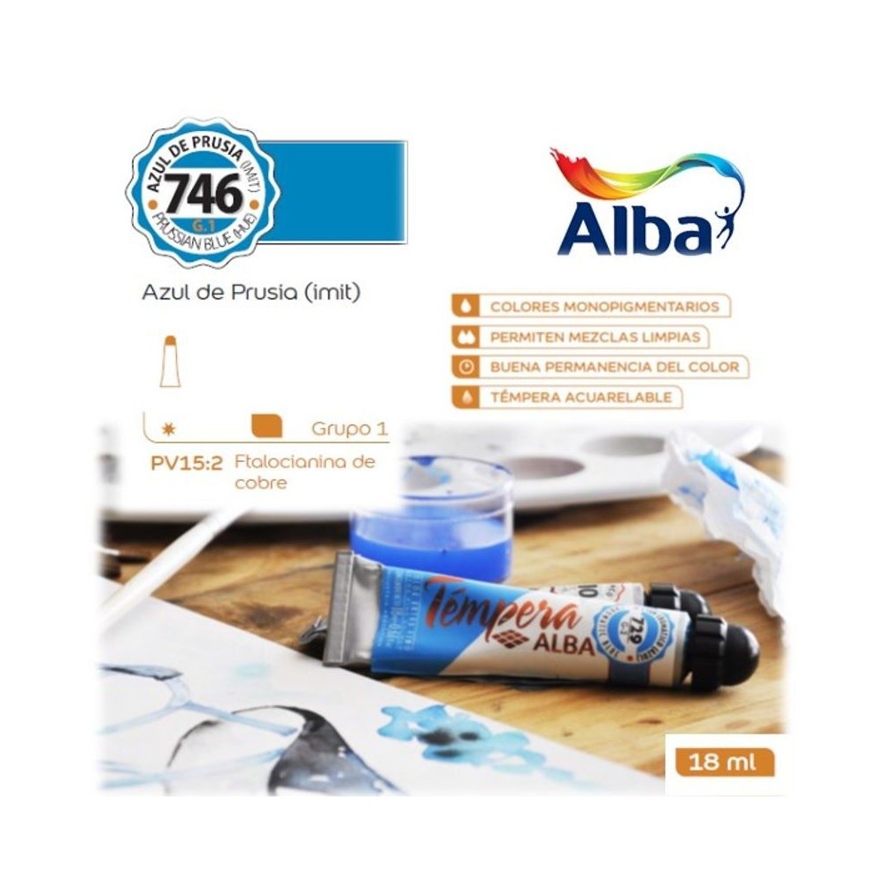 Témpera Profesional Alba Azul de Prusia (Imit) 18ml G1