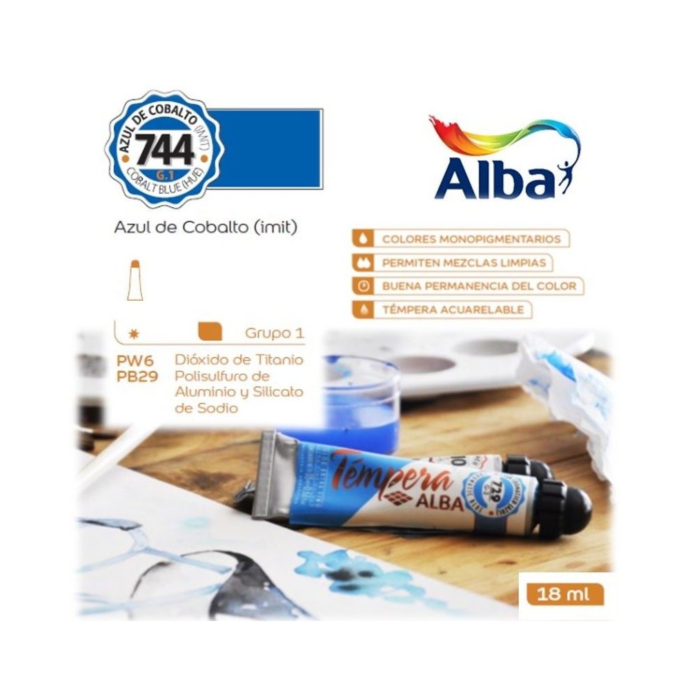 Témpera Profesional Alba Azul de Cobalto (Imit) 18ml G1
