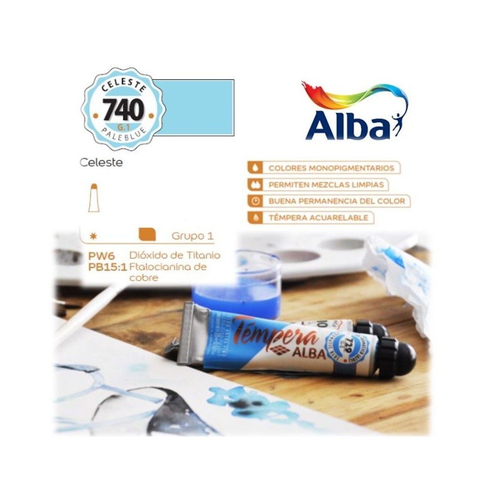 Témpera Profesional Alba Celeste 18ml G1