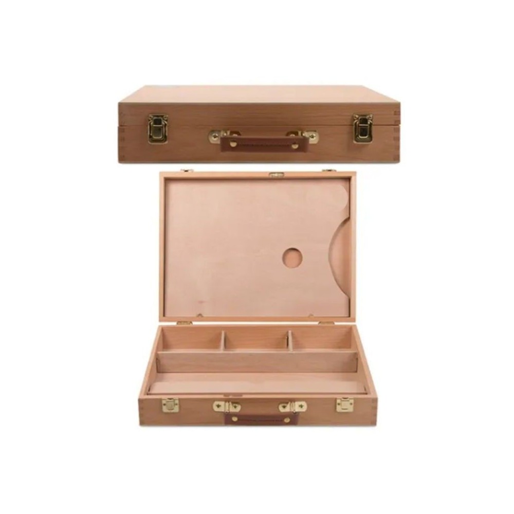 Caja de madera para pintor con paleta 32x24x7cm AHX5