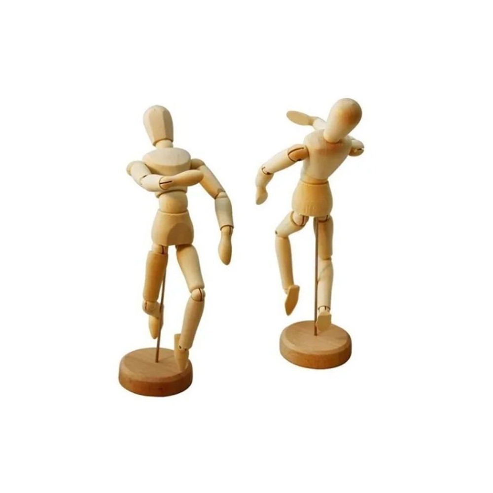 Muñeco articulado de madera 14cm