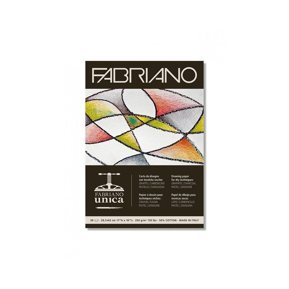 Block Fabriano Unica A4 blanco 250grs