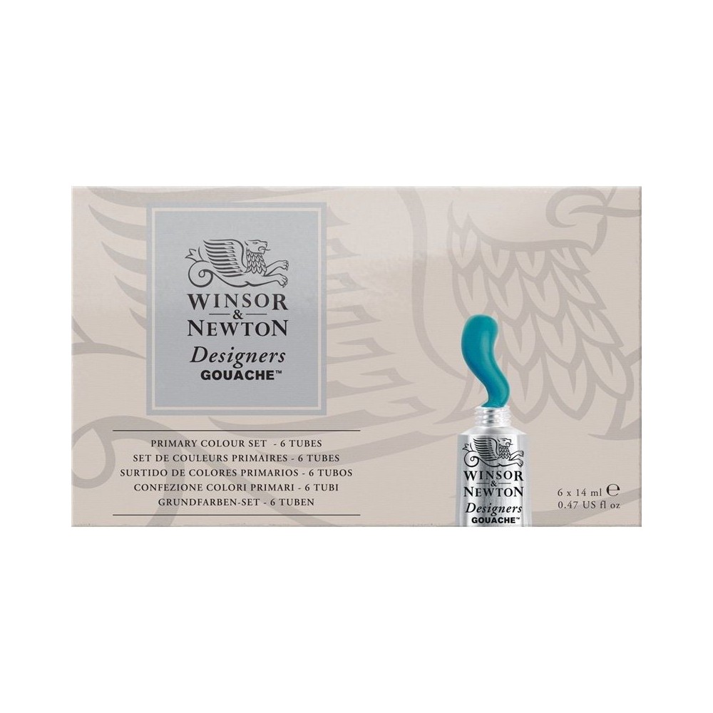 Set Gouache  Winsor&Newton primary 6 unidades
