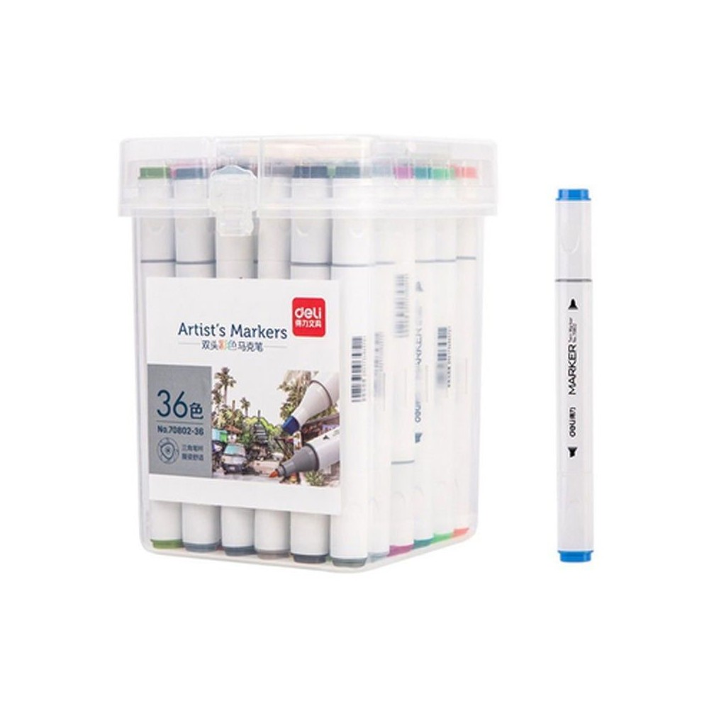 Sketch Marker Triangular doble punta Deli Box 36