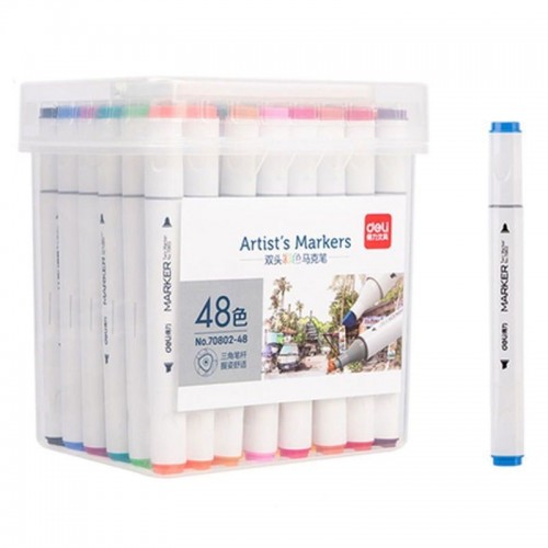 Sketch Marker Triangular doble punta Deli Box 48