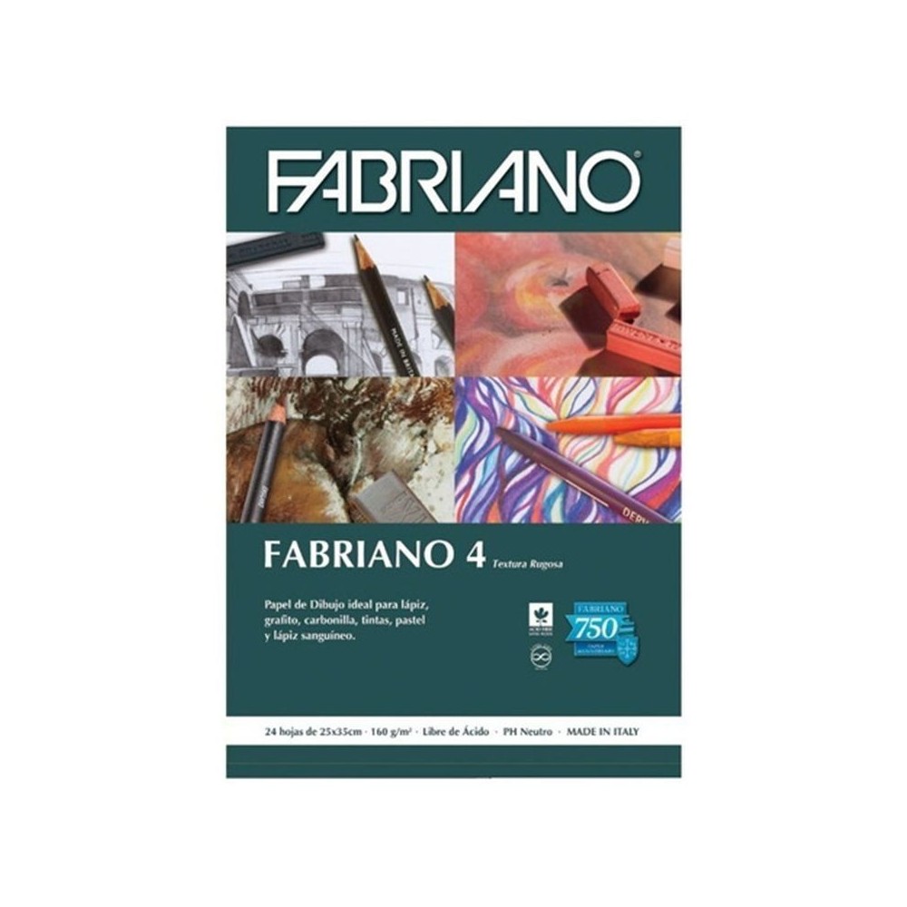 Block Fabriano 4 Rugoso 160grs 25x35cm