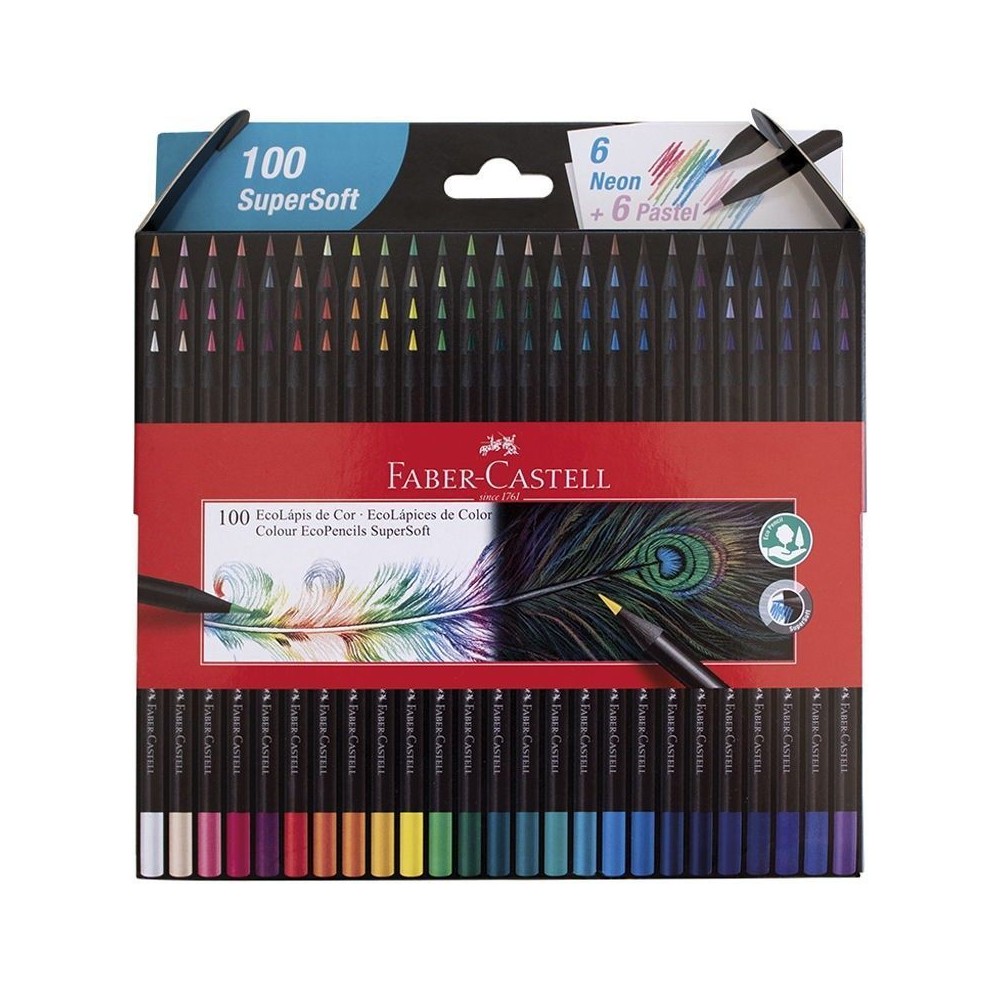 Lápices Supersoft faber Castell 100 unidades