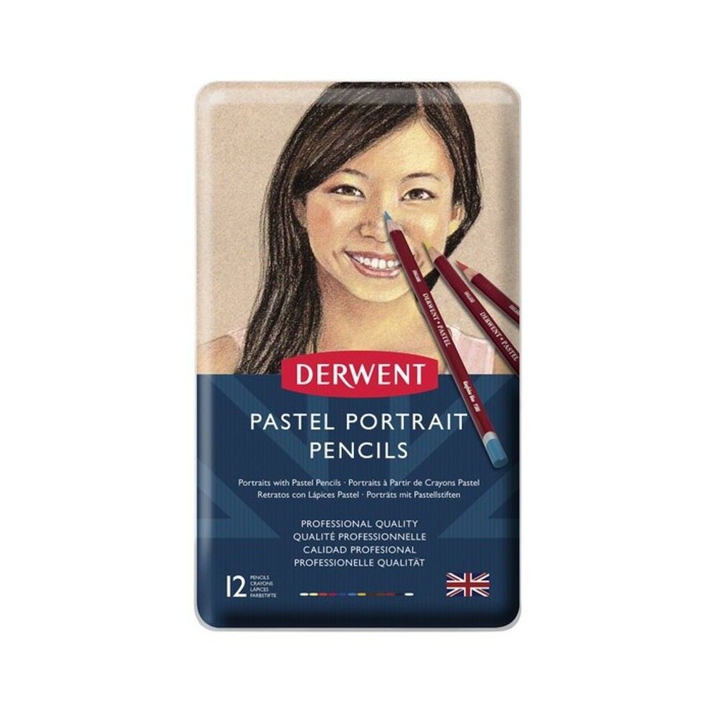 Lápices pastel Retrato Derwent 12 unidades
