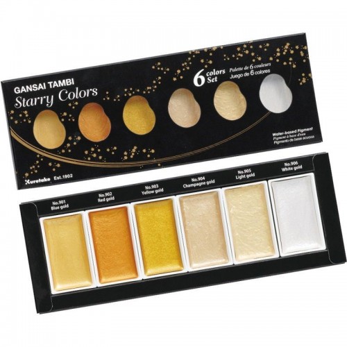 Acuarelas Gansai Tambi Starry Colors 6 unidades