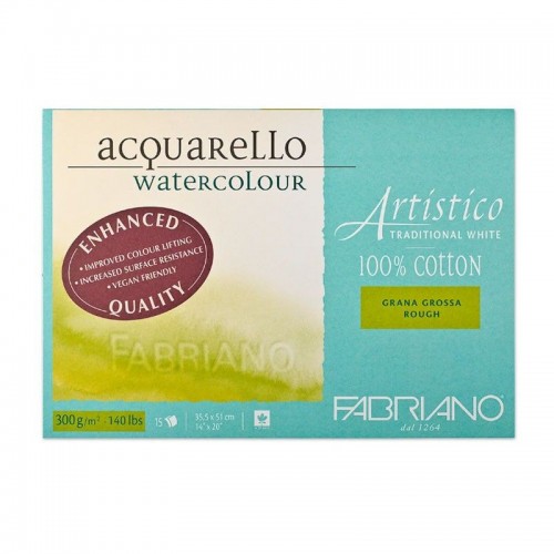 Block Fabriano Artístico 100% algodón Grano Grueso 23x30.5cm