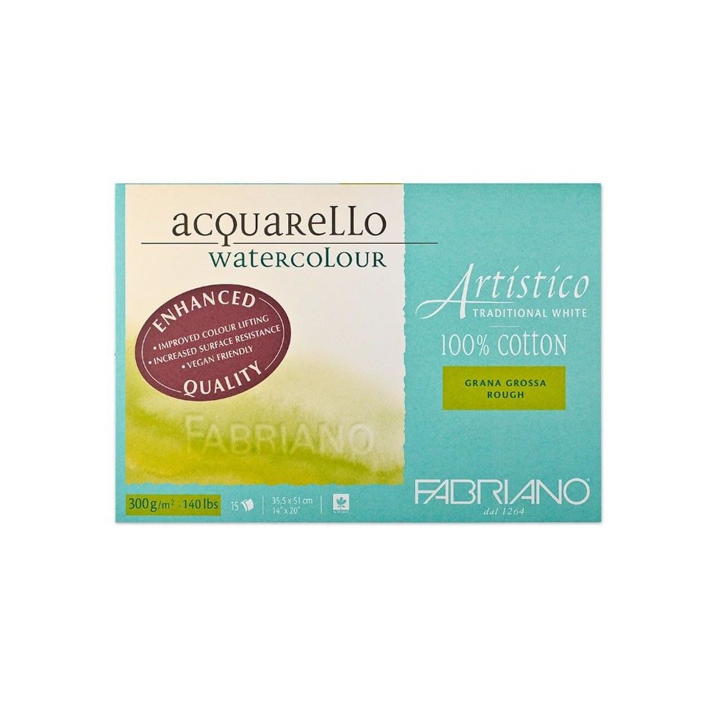 Block Fabriano Artístico 100% algodón Grano Grueso 23x30.5cm