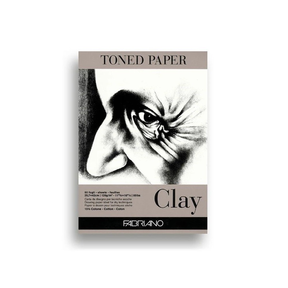 Block Toned Paper Clay Fabriano  A4 120grs