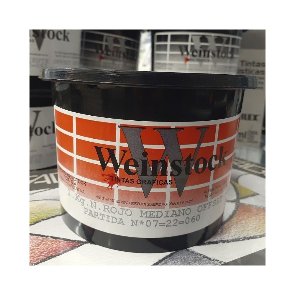 Tinta para grabado Weinstock Rojo Mediano 1Kgrs
