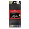 Lápices Superfsoft Faber Castell metalizados 12 unidades