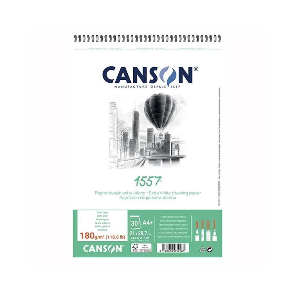 Block Canson 1557 Espiral A4