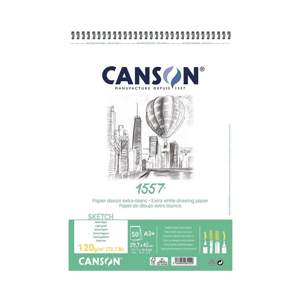 Block Canson 1557 Espiral A3