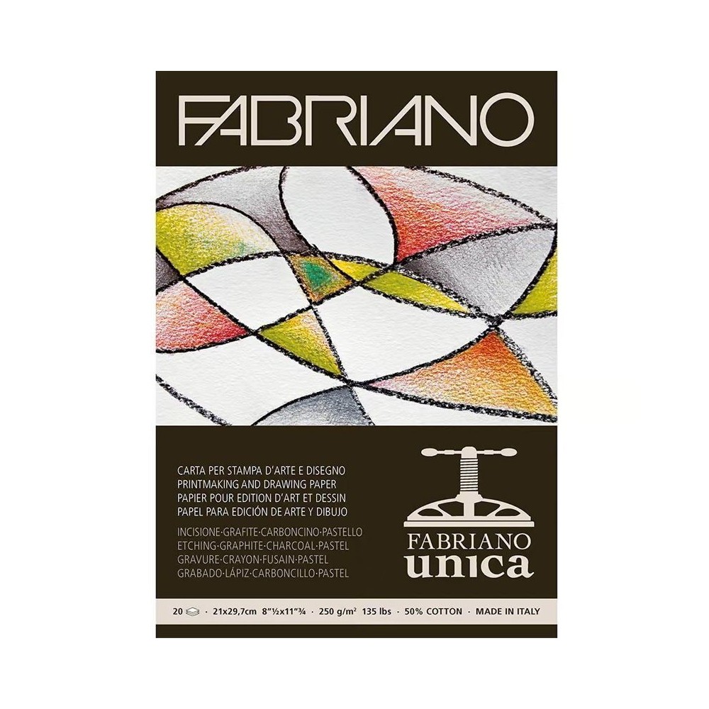 Block Fabriano Unica A3 Blanco 250grs