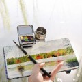Mini estuche portable vacío para acuarelas