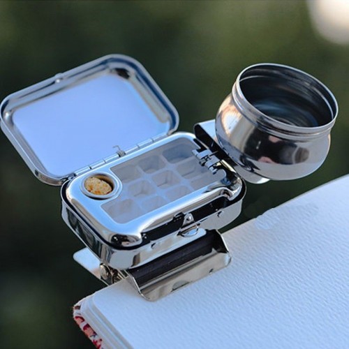 Mini estuche portable vacío para acuarelas