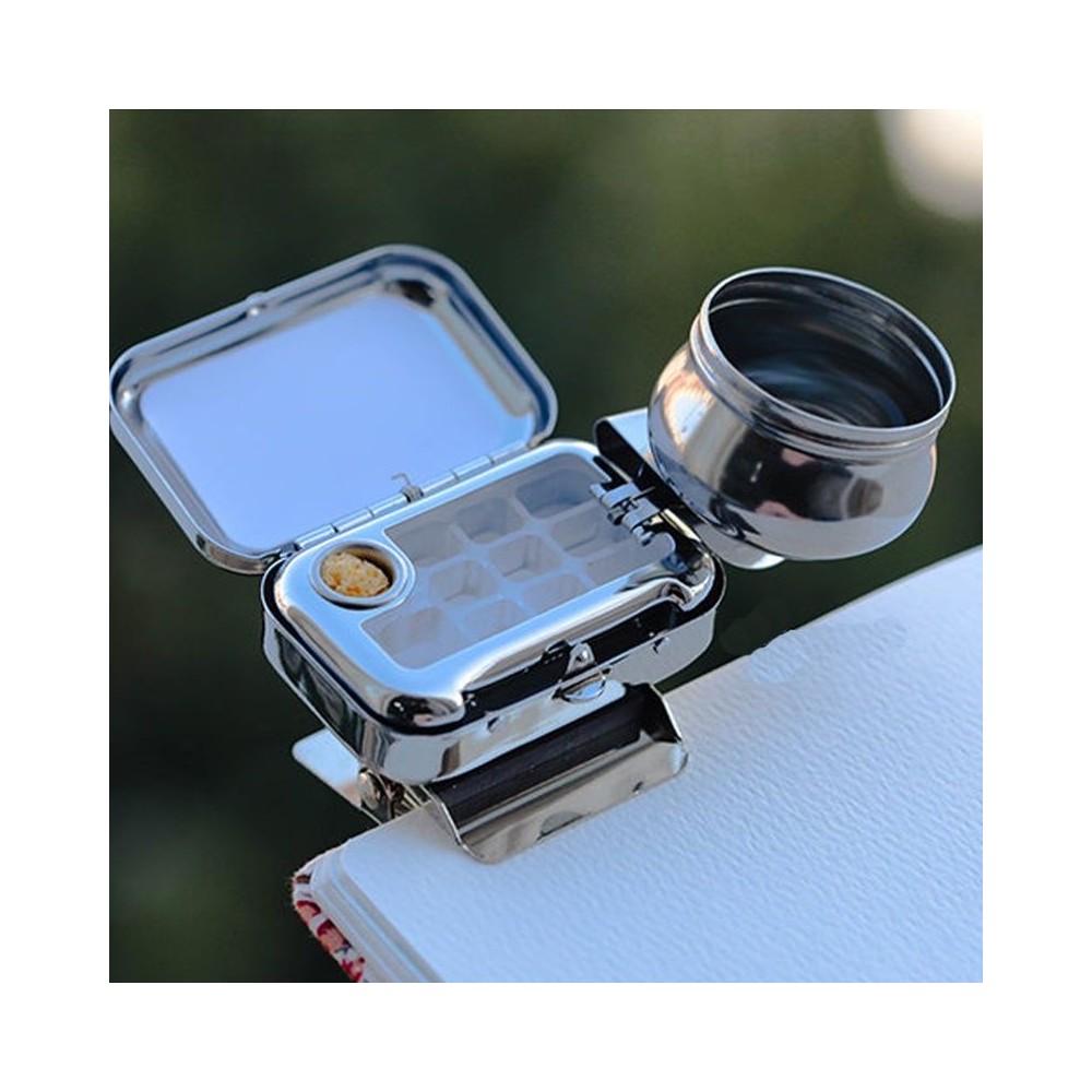 Mini estuche portable vacío para acuarelas